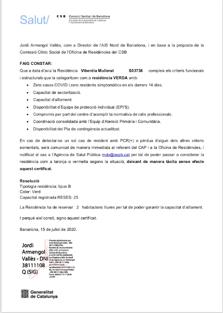 Som oficialment residència verda